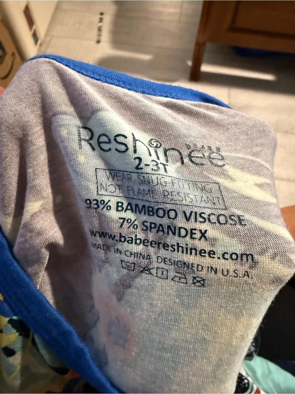 Reshinee Bamboo Viscose Astronaut Space Pajama Set 2-3T Soft Stretch